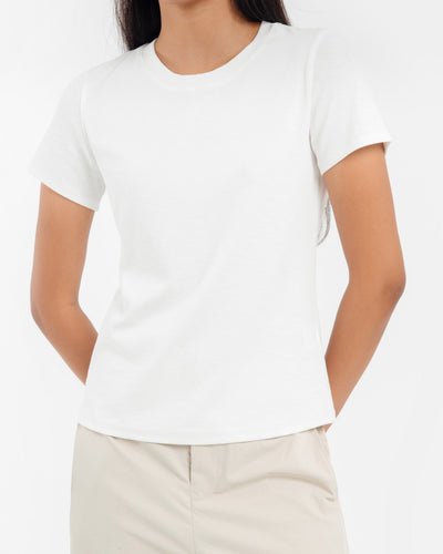 White Bamboo Cotton T-Shirt