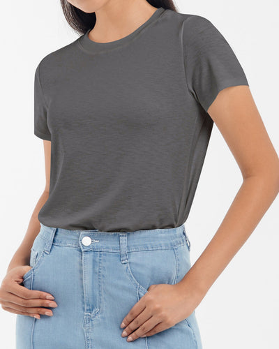 Dark Grey Bamboo Cotton T-Shirt