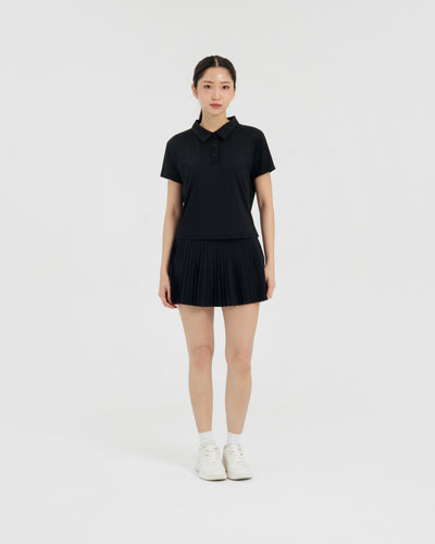Black Lite Polo Top