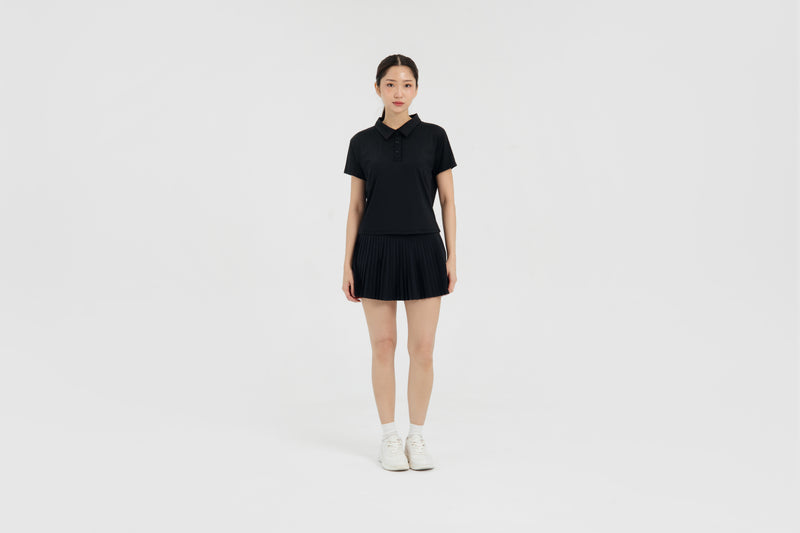 Black Lite Polo Top