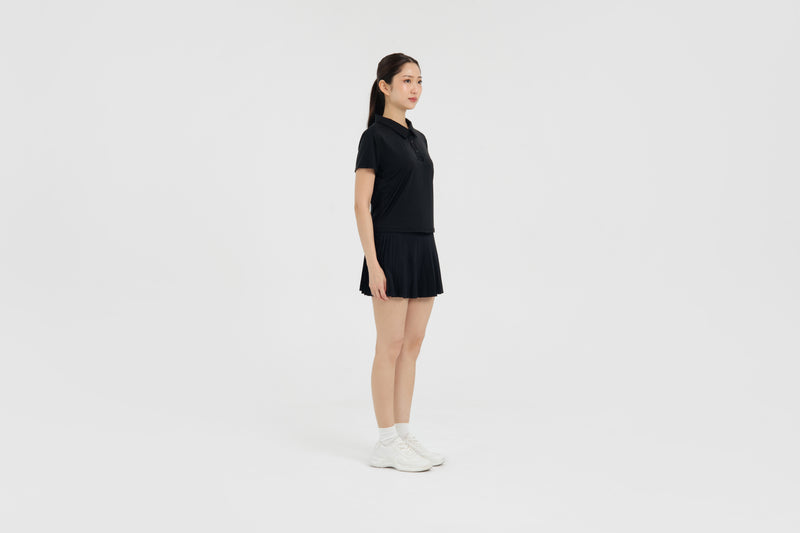 Black Lite Polo Top
