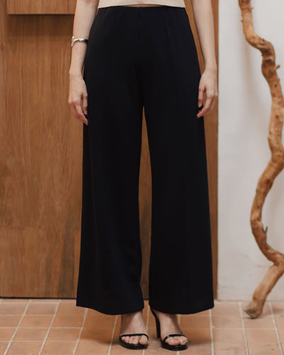 Black Bamboo Lyocell Long Cullotes