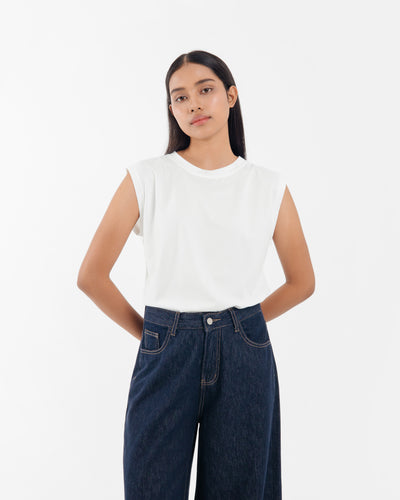 SAMPLE Sale White Cotton Top