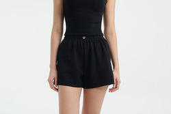 Black Bamboo Lyocell Leisure Shorts