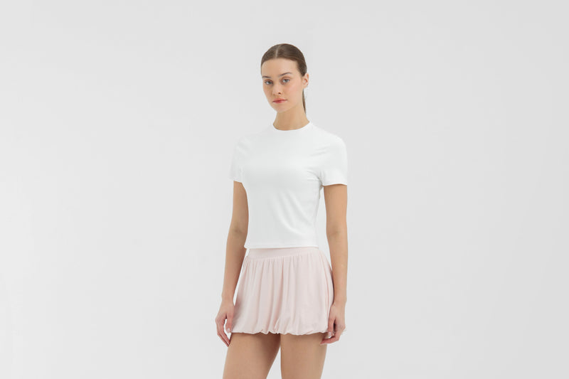 Blush Bubble Hem Skirt