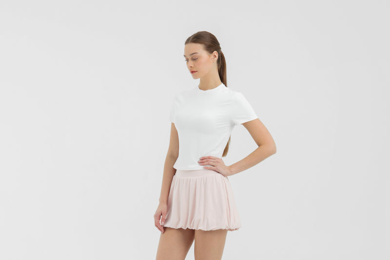 Blush Bubble Hem Skirt