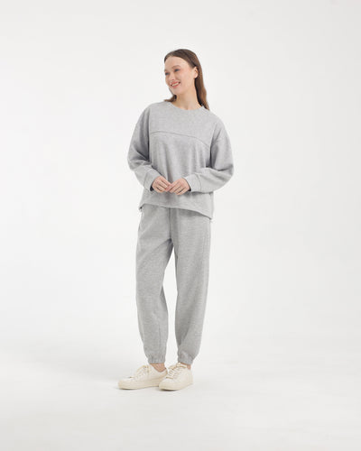 Heather Grey Bamboo Lyocell Jogger Set