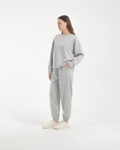 Heather Grey Bamboo Lyocell Jogger Set