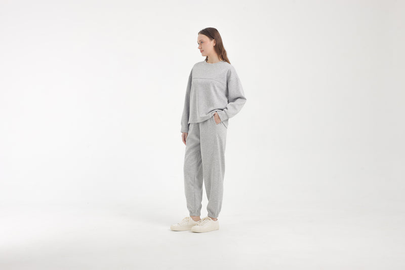 Heather Grey Bamboo Lyocell Jogger Set