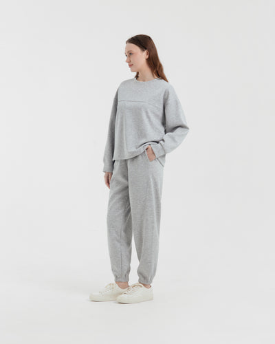 Heather Grey Bamboo Lyocell Jogger Set