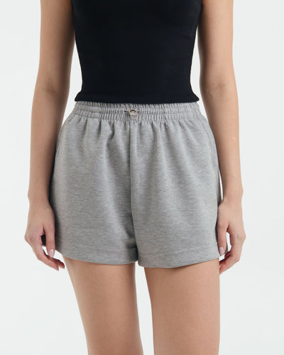 Grey Bamboo Lyocell Leisure Shorts