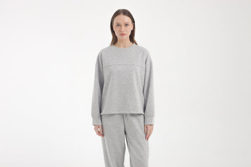 Heather Grey Bamboo Lyocell Jogger Set