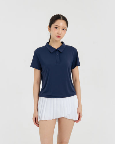 Navy Lite Polo Top