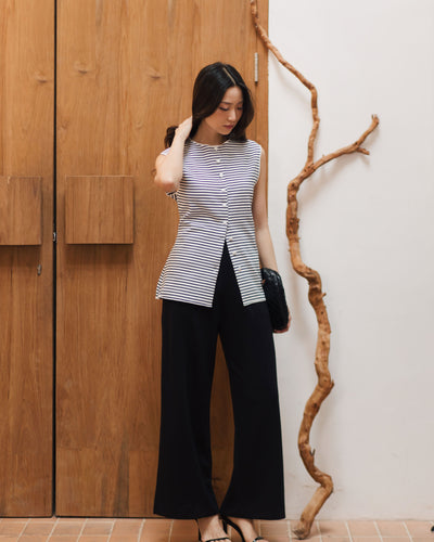 Black Bamboo Lyocell Long Cullotes