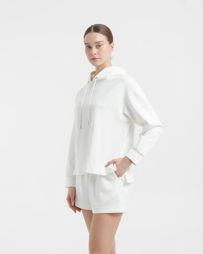 White Bamboo Lyocell Leisure Shorts