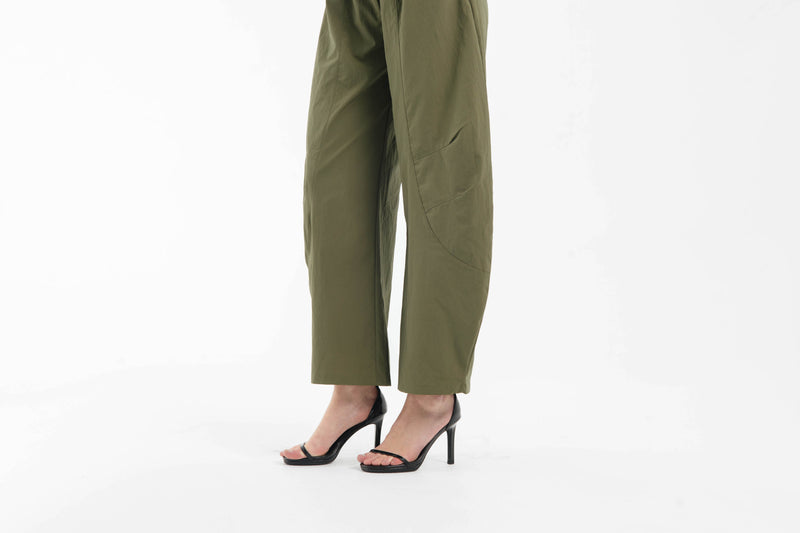 Olive Weekend Barrel Pants