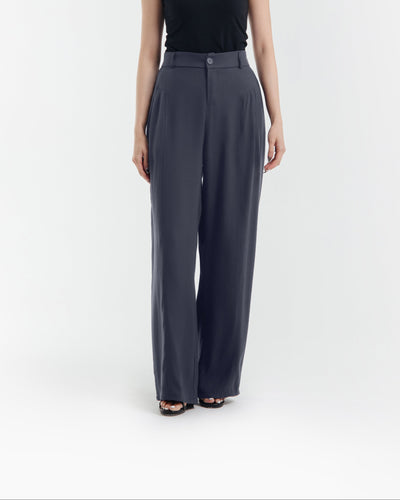 Grey Hailey Linen Pants