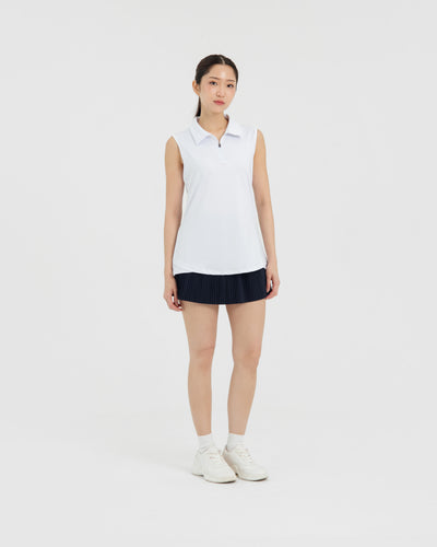 White Serve Polo Top
