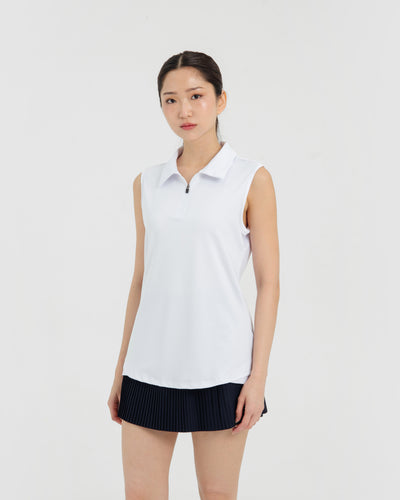 White Serve Polo Top
