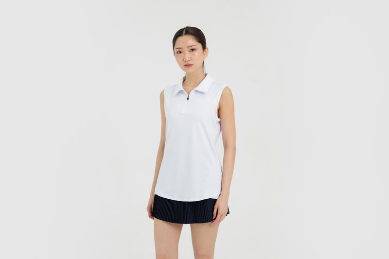 White Serve Polo Top