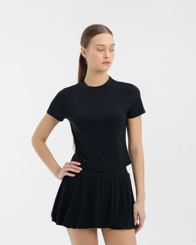 Black Bubble Hem Skirt