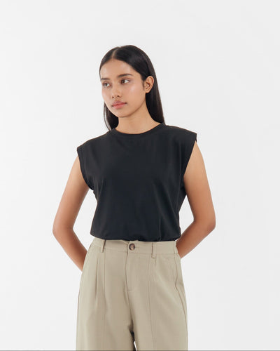 SAMPLE Sale Black Cotton Top