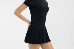Black Bubble Hem Skirt