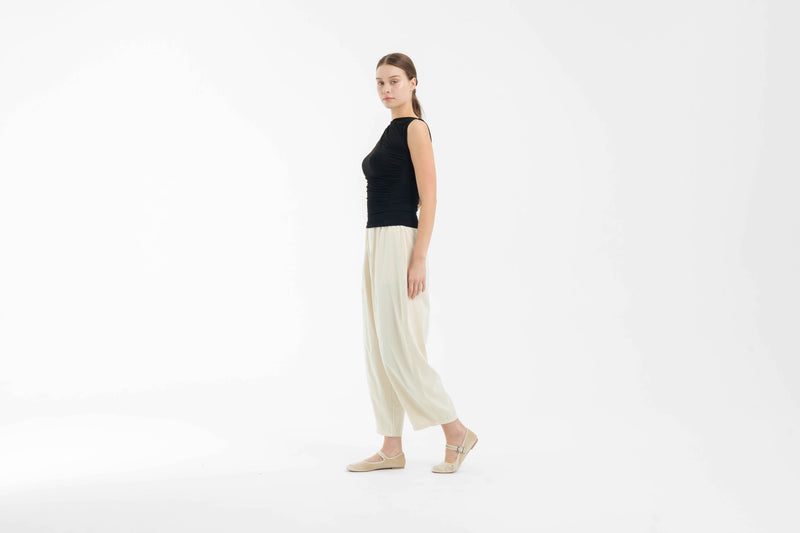Beige Daily Barrel Pants