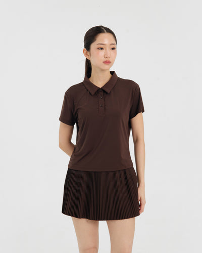 Brown Lite Polo Top