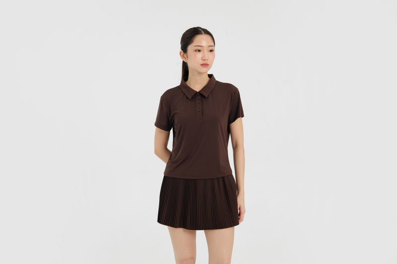 Brown Lite Polo Top