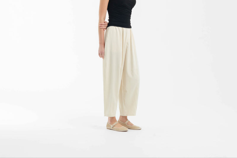 Beige Daily Barrel Pants