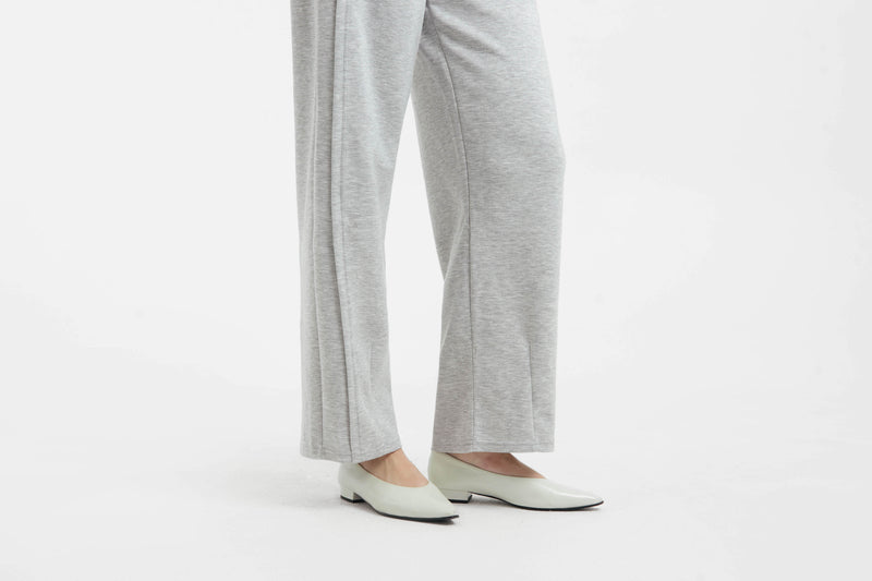 Grey Bamboo Lyocell Barrel Pants