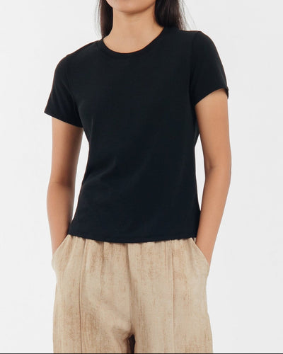 Black Bamboo Cotton T-Shirt