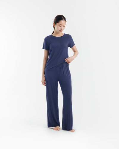 Dark Blue Airy Bamboo Relax Set