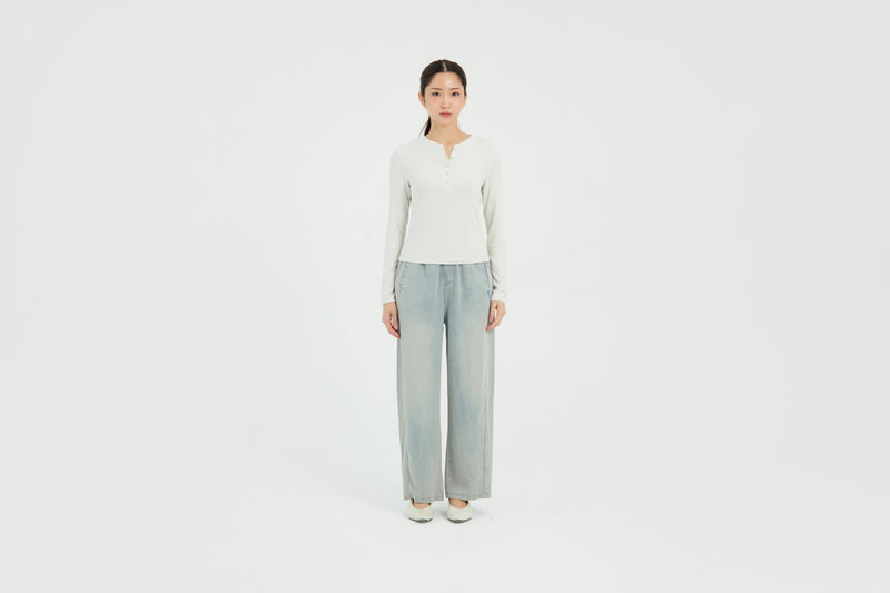 Beige Bamboo Hanley Long Sleeve Top