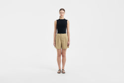 Tan Capri Shorts