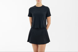 Black Side Pleated Skirt