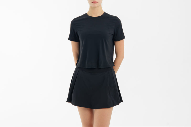 Black Side Pleated Skirt