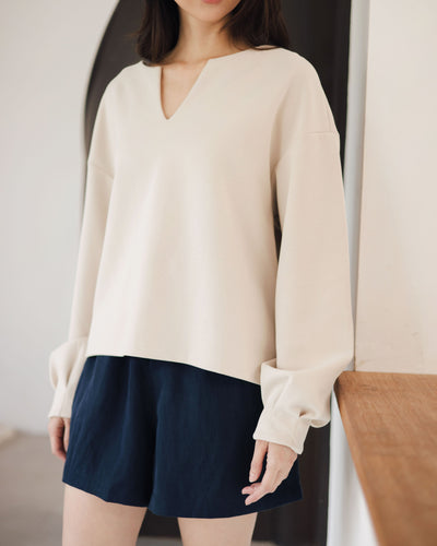 Beige Thea Bamboo Top