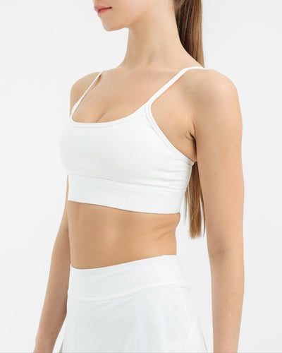 White Scoop Bralette