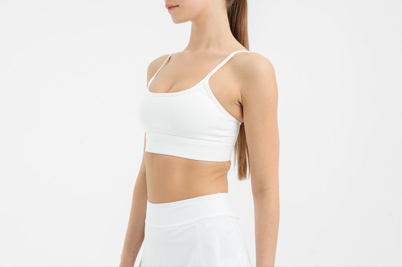White Scoop Bralette