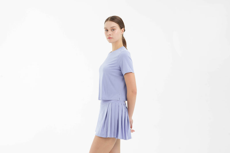 Periwinkle Breeze Bamboo Short Sleeve Top