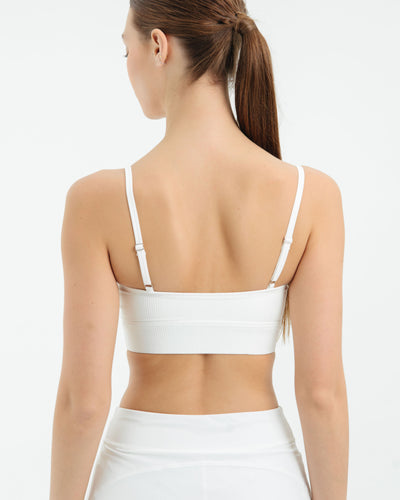 White Scoop Bralette