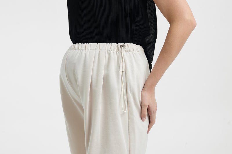 Cream Bamboo Lyocell Maternity Shorts