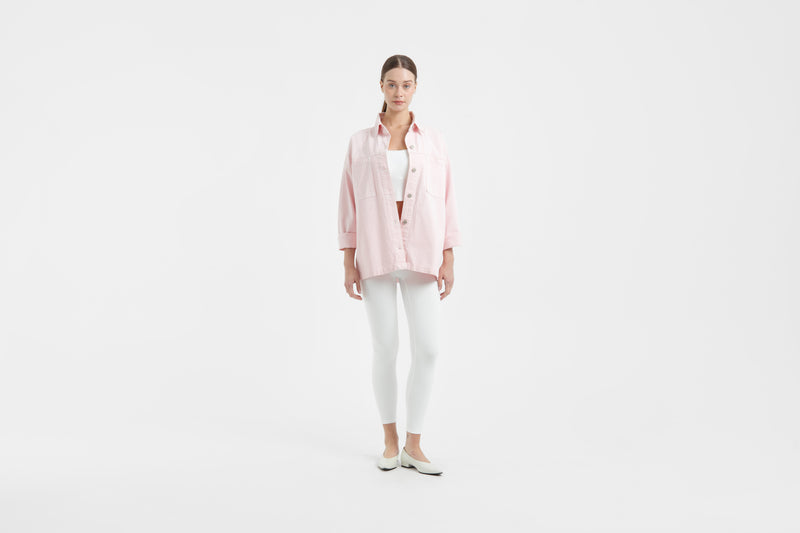 Blush Pocket Denim Jacket