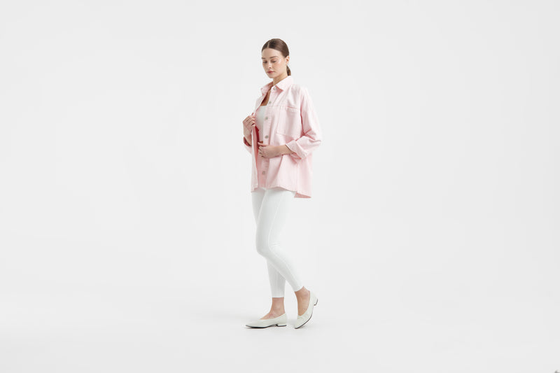 Blush Pocket Denim Jacket