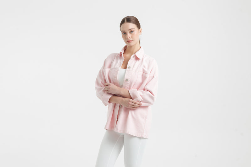 Blush Pocket Denim Jacket