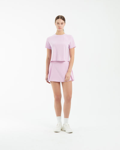 Pink Side Pleated Skirt