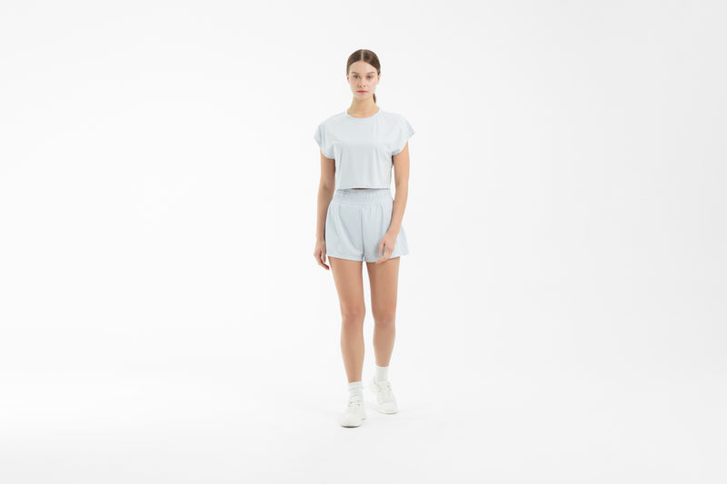 Pale Blue Boxy Shorts