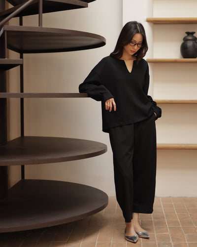 Black Essential Bamboo Cullotes
